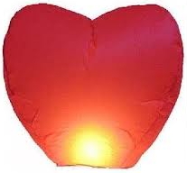 u�an mumlu balon 50 adet k�rm�z� kalp dilek balonu